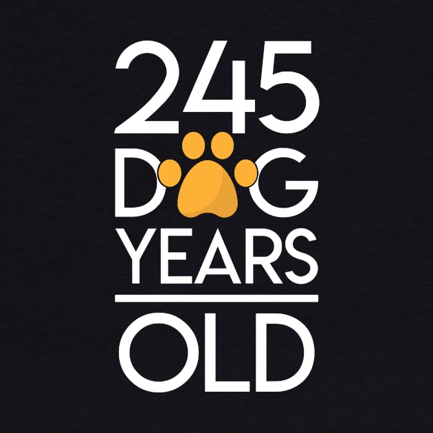 245 Dog Years Old Funny 35th Birthday Gift Tshirt by melodielouisa